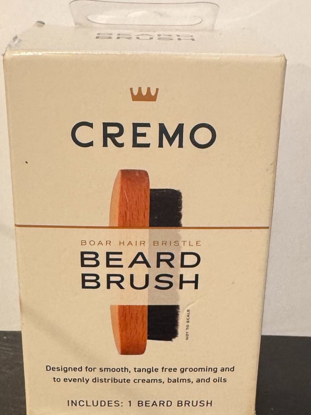 Cremo Premium Beard Brush with Wood Handle